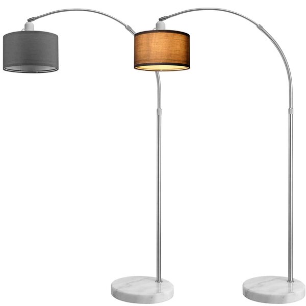 Oblúková stojanová lampa s mramorovou základňou