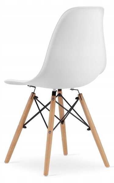 Jedálenská zostava TODI 60cm okrúhly stolový set biely + 2 stoličky OSAKA biele