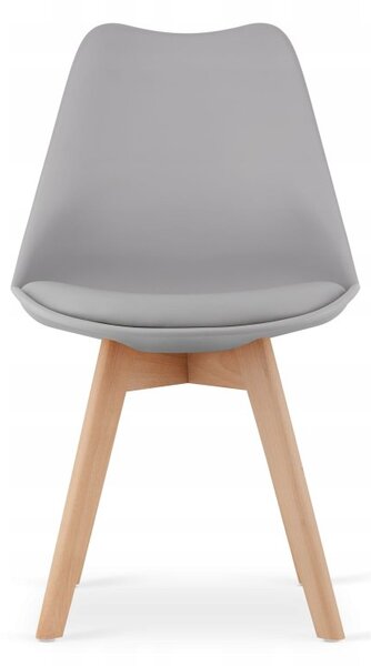 Jedálenská zostava TODI 60cm okrúhly stolový set biely+ 2 stoličky MARK sivé