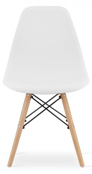 Jedálenská zostava TODI 60cm okrúhly stolový set biely + 2 stoličky OSAKA biele