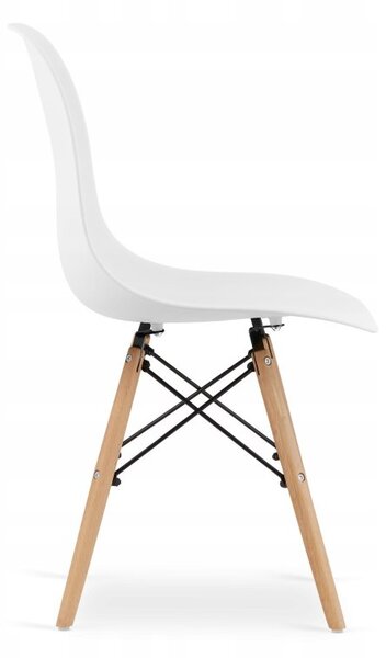 Jedálenská zostava TODI 60cm okrúhly stolový set biely + 2 stoličky OSAKA biele