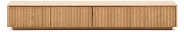 TV stolík v dekore duba v prírodnej farbe 200x30x40 cm Helvine – Kave Home