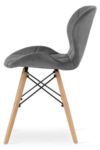 Jedálenská zostava TODI 80cm okrúhly stolový set biely a 2 stoličky LAGO sivé + 2 stoličky LAGO sivé ZADARMO