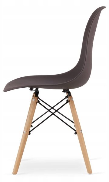 Jedálenská zostava TODI 80cm okrúhly stolový set biely a 2 stoličky OSAKA hnedé + 2 stoličky OSAKA hnedé ZADARMO