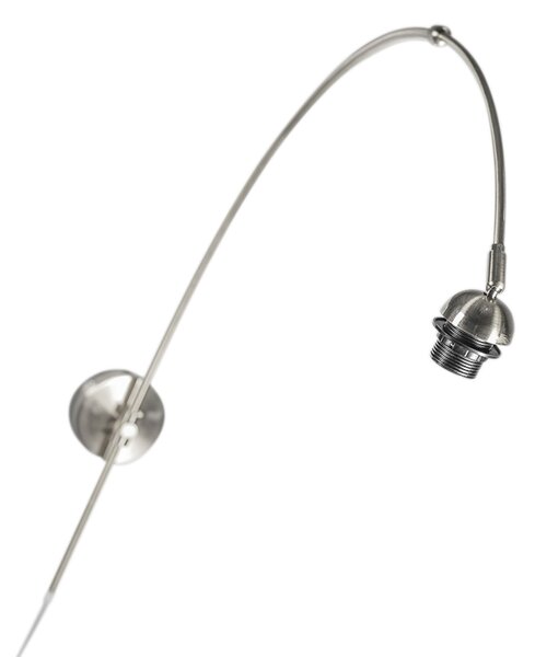 Moderná nástenná lampa oceľ bez tienidla - Boog