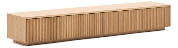 TV stolík v dekore duba v prírodnej farbe 200x30x40 cm Helvine – Kave Home