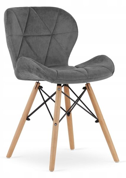 Jedálenská zostava TODI 60cm okrúhly stolový set čierny + 2 stoličky LAGO sivé