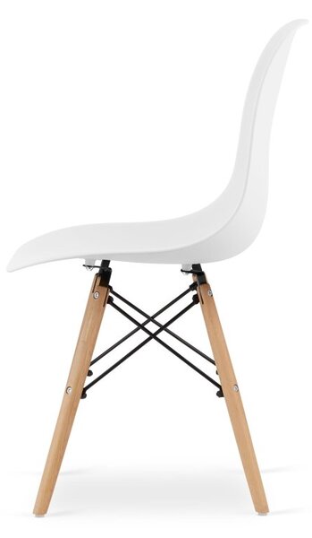 Jedálenská zostava TODI 80cm okrúhly stolový set biely a 2 stoličky OSAKA biele + 2 stoličky OSAKA biele ZADARMO
