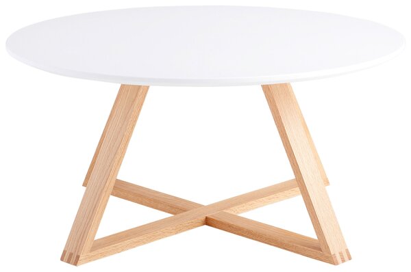 KONFERENČNÝ STOLÍK, biela, farba duba, drevo, kompozitné drevo, 80/80/39 cm MID.YOU - Stolíky do obývačky, Online Only