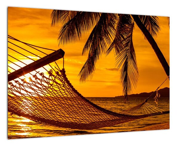 Západ slnka na pláži, obraz (Obraz 60x40cm)