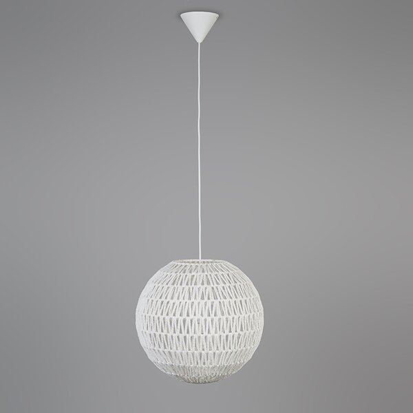 Retro závesné svietidlo biele 40 cm - Lina Ball 40