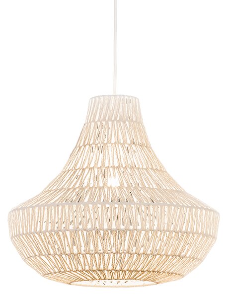 Retro závesná lampa biela 50 cm - Lina Cono 50