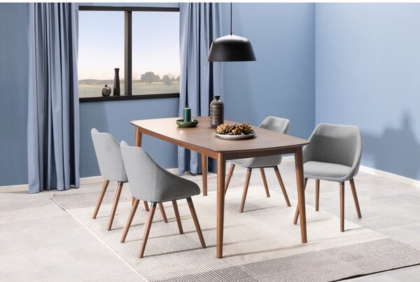 Rozkladací jedálenský stôl s prídavnou doskou v dekore orecha 90x180 cm Montreux – Actona