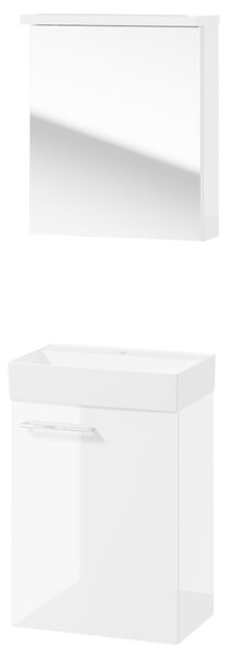 HOSŤOVSKÁ KÚPEĽŇA, biela s vysokým leskom, 50 cm MID.YOU - Kúpeľňové skrinky, Online Only