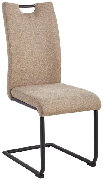 STOLIČKA S PRUŽNÝM PODNOŽÍM, tkaná textília, taupe MID.YOU - Stoličky, Online Only