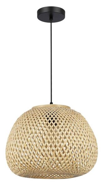 Závesný luster PETRA na lanku 1xE27/15W/230V, priemer 35 cm, bambus