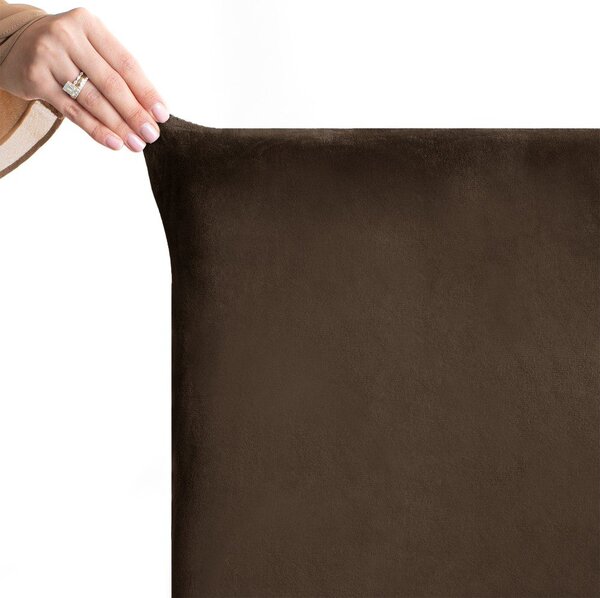 Hnedé napínacie poťahy v súprave 4 ks na stoličku 48 cm Sento – Restilo