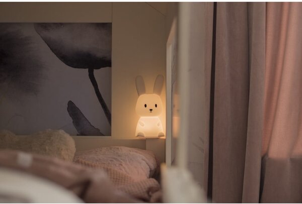 Biele LED detské nočné svetlo Bunny - Star Trading