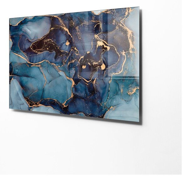 Sklenený obraz 100x70 cm Dark Marble - Wallity
