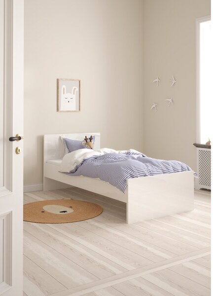 Biela jednolôžková posteľ 90x190 cm Naia – Tvilum