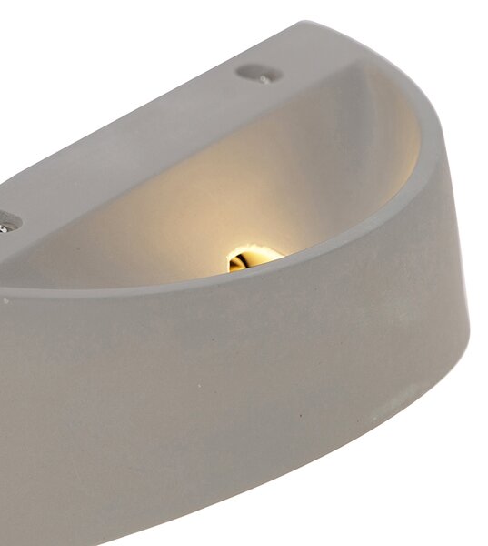 Rustikálna nástenná lampa betónová polkruhová - Adelaide