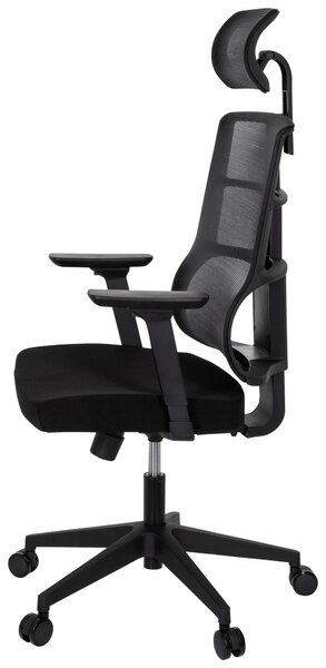 OTOČNÁ STOLIČKA, sieťovina, plochá tkanina, čierna MID.YOU - Online Only kancelárie, Online Only