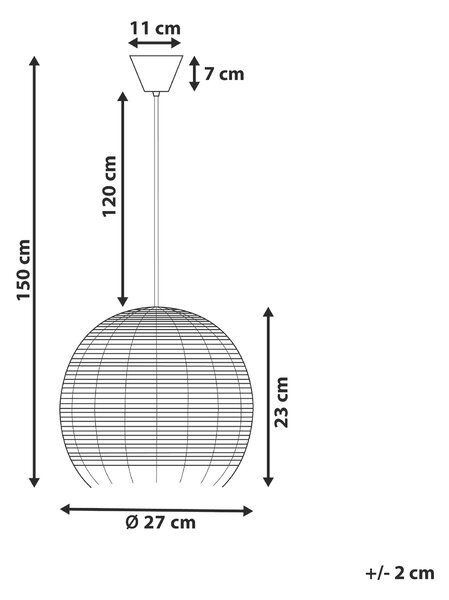 Závesná lampa prírodná béžová ratanová syntetický materiál kopulovitý tvar boho eklektický štýl obývačka spálňa