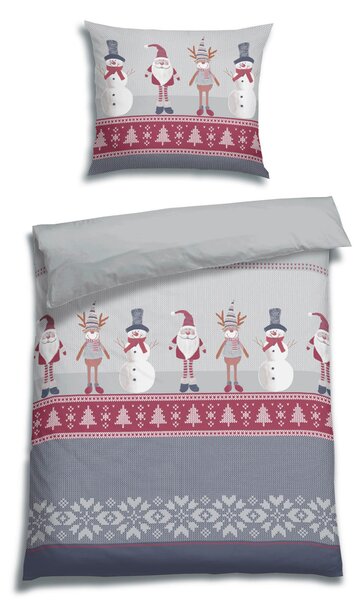 POSTEĽNÁ BIELIZEŇ, flanel, sivá, 140/200 cm Florella - Obliečky & plachty