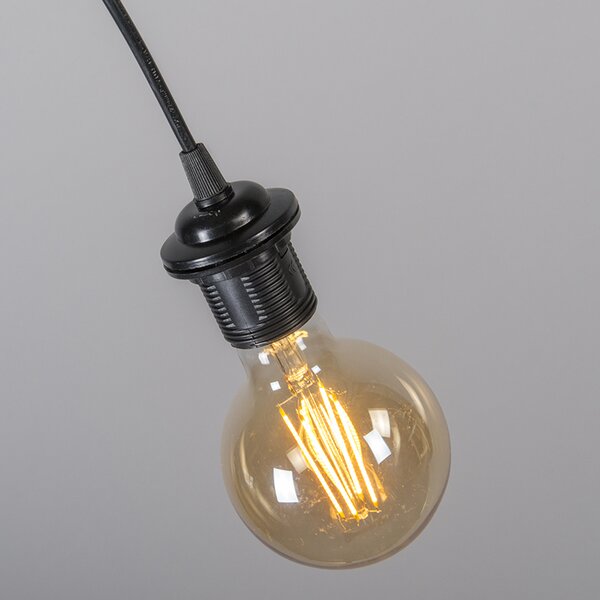 Moderné závesné svietidlo čierne s bielym tienidlom 45 cm - Pendant