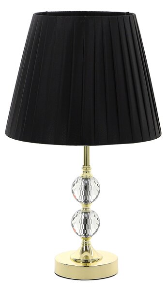 Nočná lampa Glamour čierno zlatá 43cm