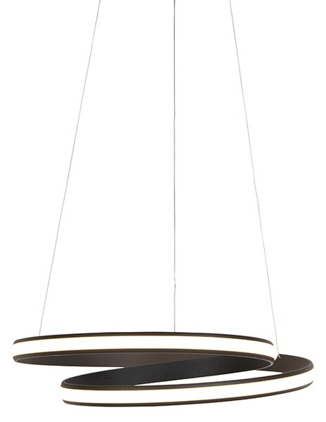 Dizajnové závesné svietidlo čierne 55 cm vrátane LED - Jarabina