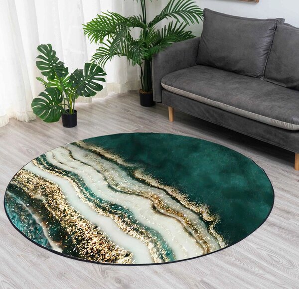 TZ Okrúhly mramorový koberec Kiara Rozmer: 90 cm