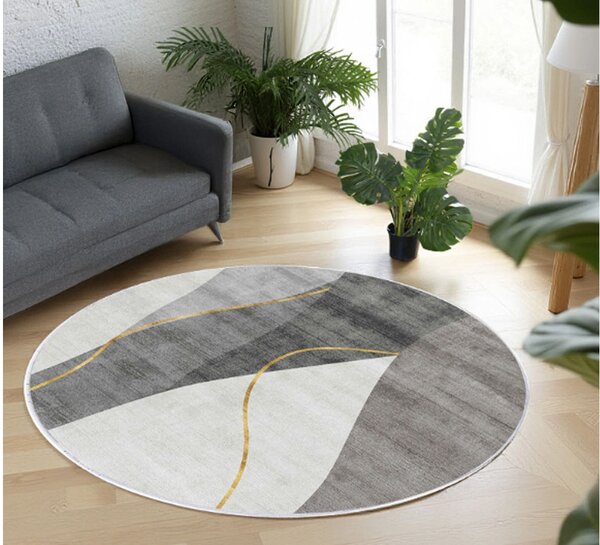 TZ Okrúhly vzorovaný koberec Stela Rozmer: 90 cm