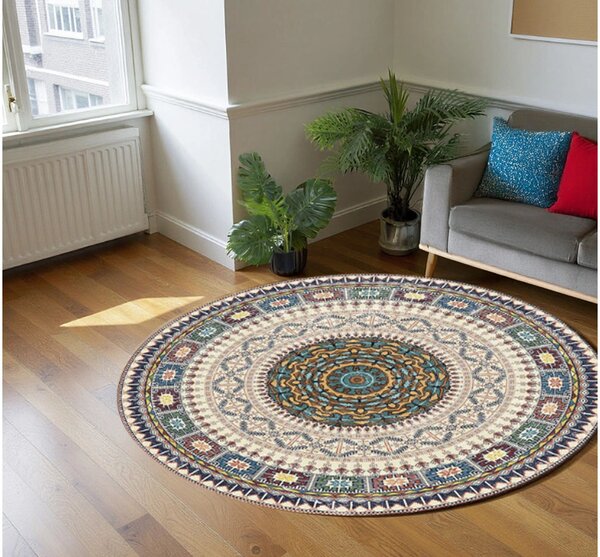 TZ Okrúhly vzorovaný koberec Oriental Rozmer: 100 cm