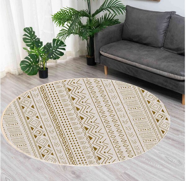TZ Okrúhly vzorovaný koberec Sahara Rozmer: 90 cm
