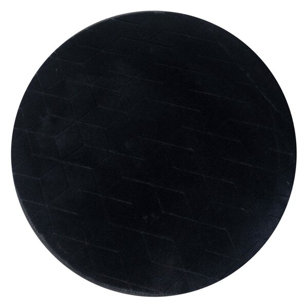 TZ Čierny okrúhly koberec 3D Rabbit Rozmer: 120 cm