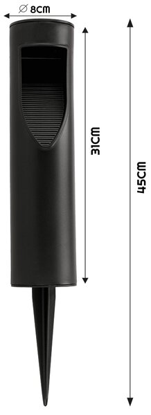 ECOLIGHT LED solárna záhradná lampa IP54