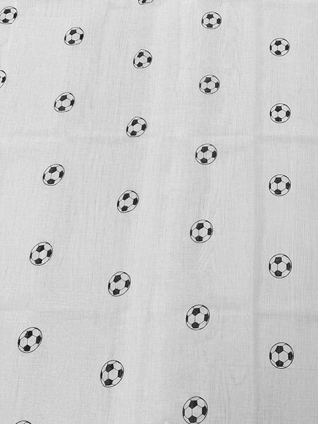 Sinsay - Polopriehľadná záclona s riasiacou páskou a futbalovým vzorom - čierna