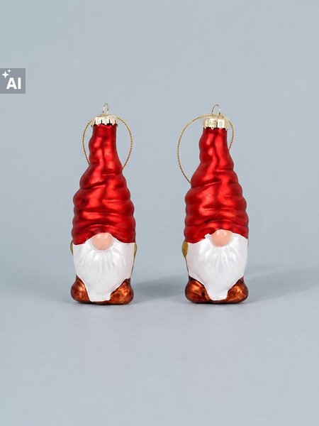 Sinsay - Vianočné gule v tvare škriatkov 2 pack - viacfarebná