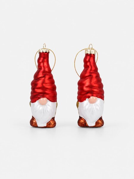 Sinsay - Vianočné gule v tvare škriatkov 2 pack - viacfarebná