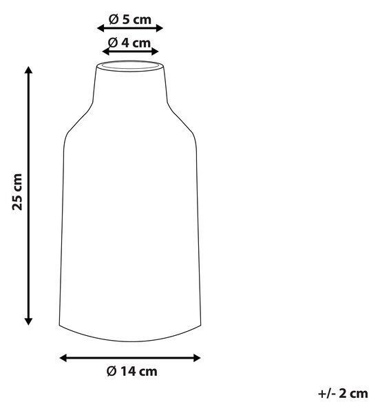 Váza na kvety biela kameninová 25 cm vintage štýl popraskaný efekt dekoratívny doplnok