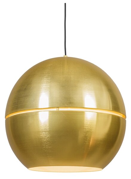 Závesná lampa v štýle art deco zlatá 50 cm - plátok
