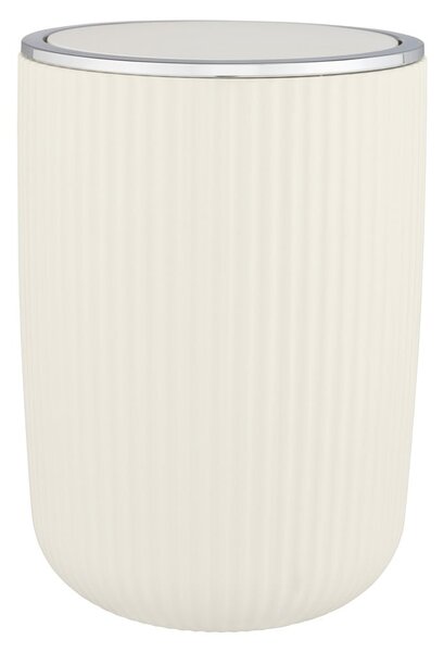 Krémovobiely odpadkový kôš Wenko Agropoli, výška 27 cm