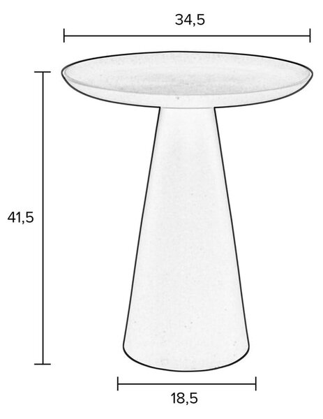 Kovový okrúhly odkladací stolík ø 34,5 cm Ringar – White Label