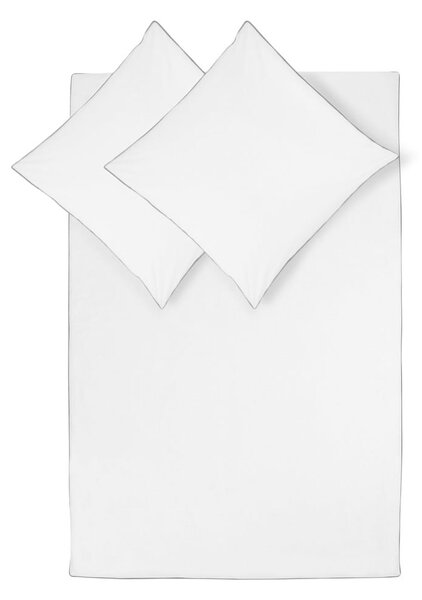 Biele obliečky na dvojlôžko z bavlneného perkálu Westwing Collection, 200 x 200 cm