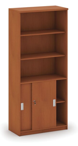 Kombinovaná kancelárska skriňa MIRELLI, 800 x 400 x 1800 mm, čerešňa