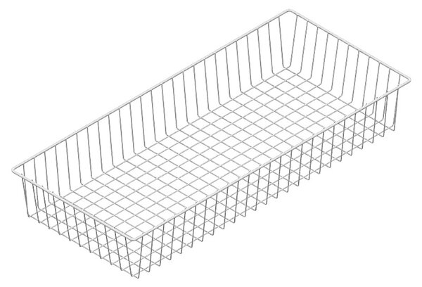 Drôtený policový kôš ELEMENT SYSTEM, 800 x 350 mm, biely
