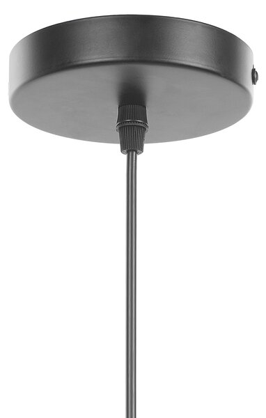 Závesná lampa svetlohnedá bambusové drevo oválne tienidlo 80 cm stropné svietidlo boho štýl