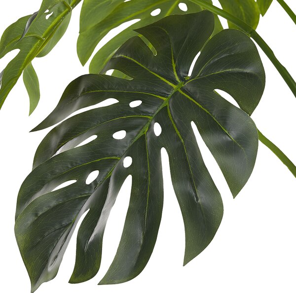 Umelá monstera zelená a čierna syntetický materiál 154 cm dekoratívne príslušenstvo