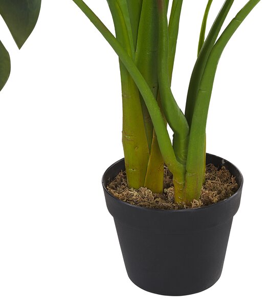 Umelá monstera zelená a čierna syntetický materiál 154 cm dekoratívne príslušenstvo
